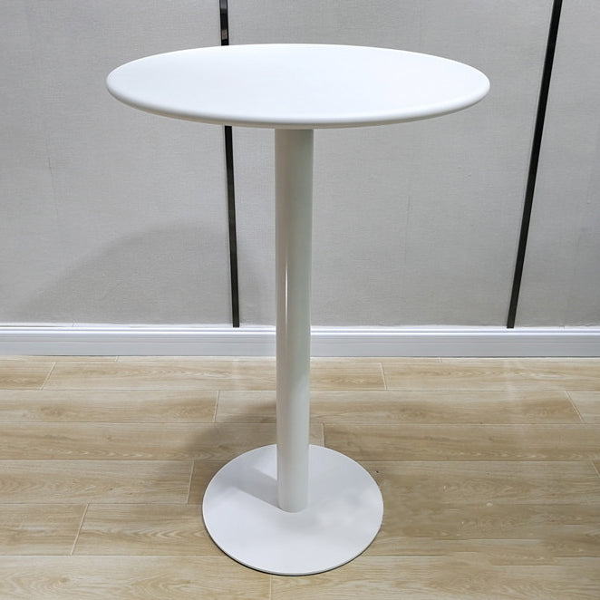 White Modern Style Round Table in Metal Milk Tea Shop Bar Table