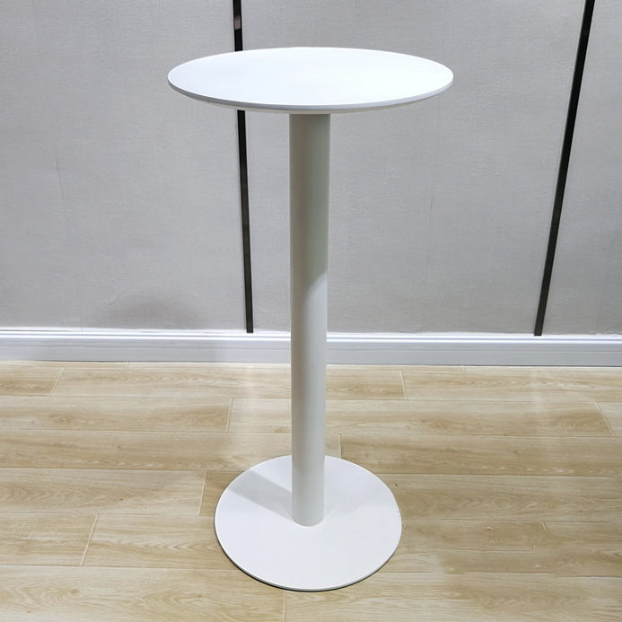 White Modern Style Round Table in Metal Milk Tea Shop Bar Table