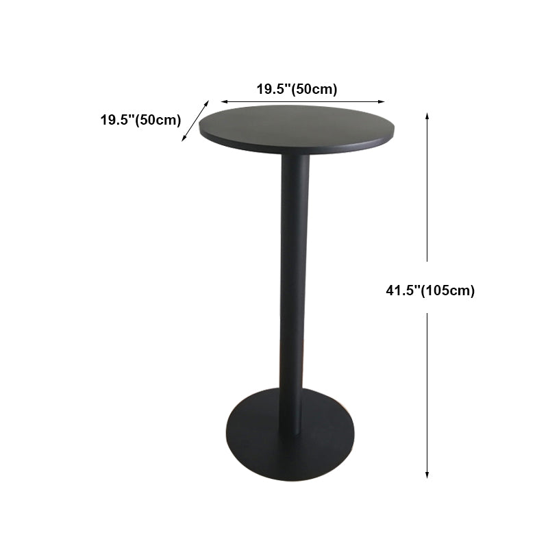 White Modern Style Round Table in Metal Milk Tea Shop Bar Table