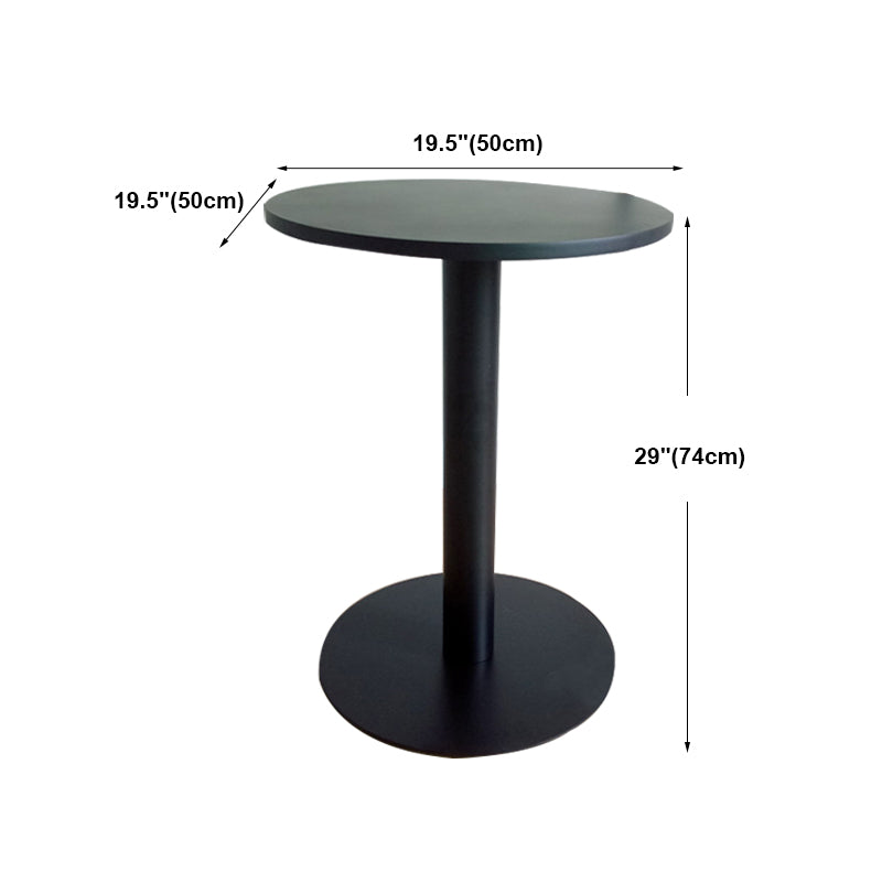 White Modern Style Round Table in Metal Milk Tea Shop Bar Table