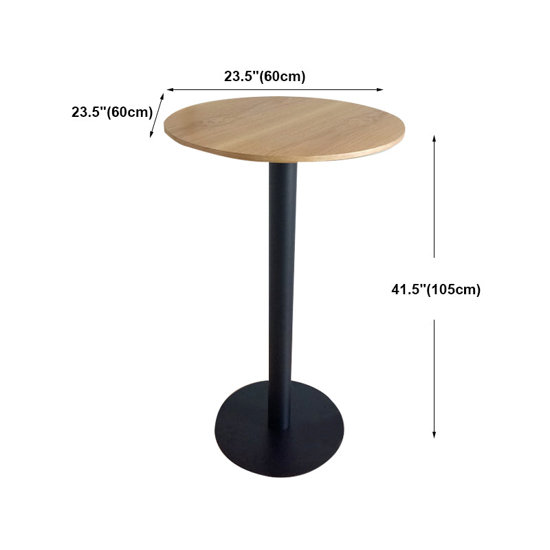 White Modern Style Round Table in Metal Milk Tea Shop Bar Table