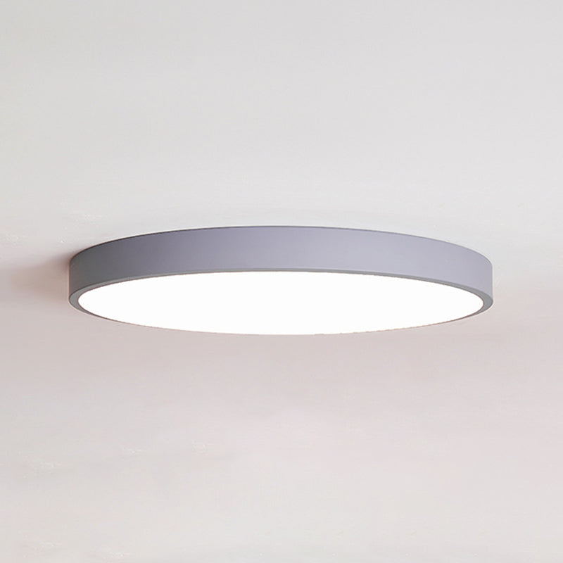 Circular Flush Mount Light Fixture Simplicity Style LED Metal Flush Mount Ceiling Light