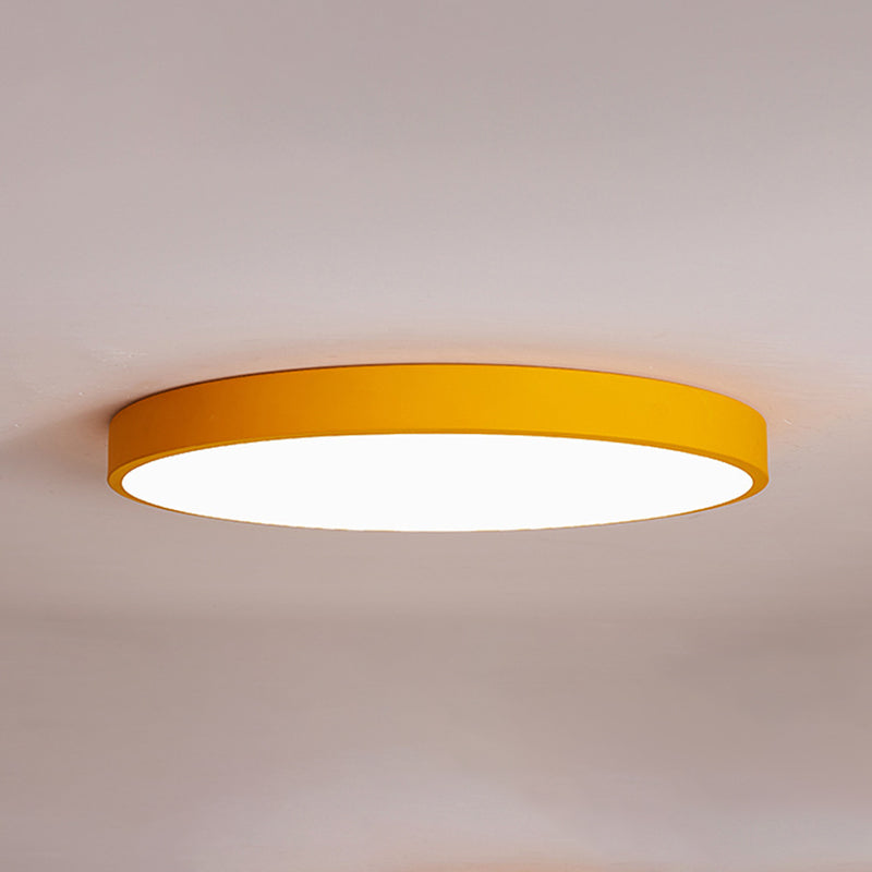 Circular Flush Mount Light Fixture Simplicity Style LED Metal Flush Mount Ceiling Light