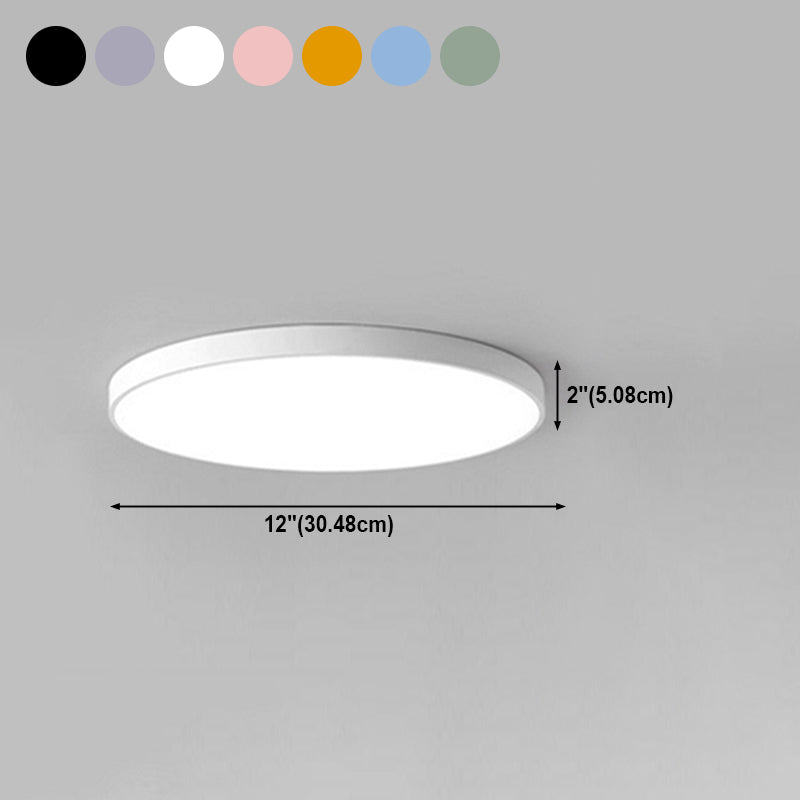 Circular Flush Mount Light Fixture Simplicity Style LED Metal Flush Mount Ceiling Light