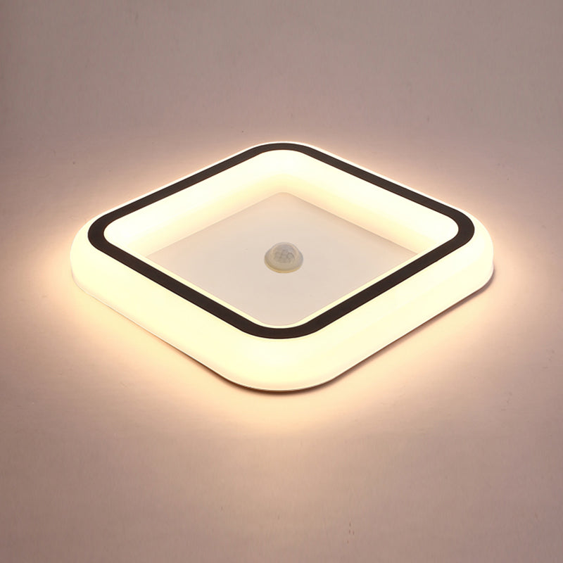 Plafonniers encastrés en acrylique, luminaire de plafond contemporain