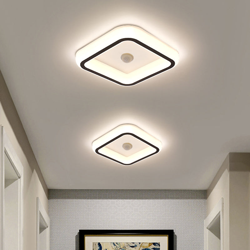 Plafonniers encastrés en acrylique, luminaire de plafond contemporain