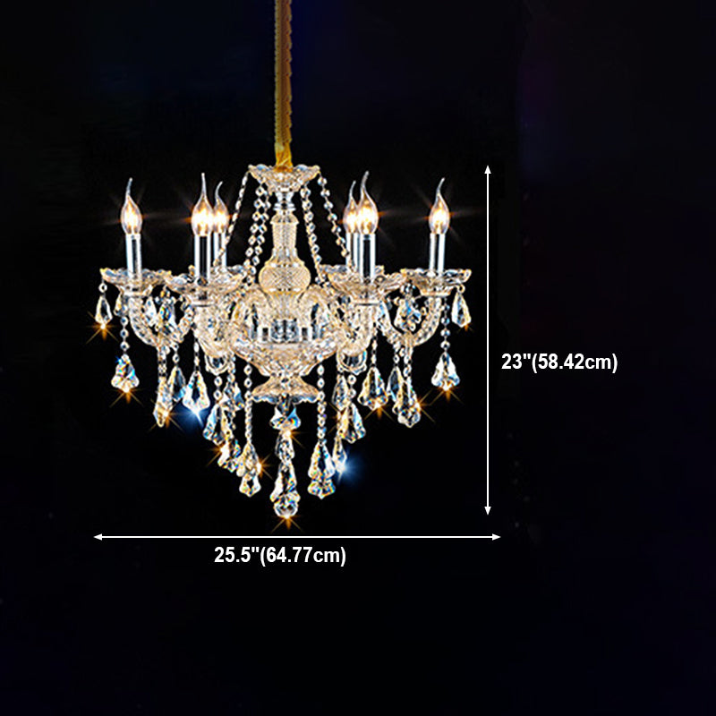 Noordse stijl kroonluchter licht kristalglas hanglamp voor woonkamer