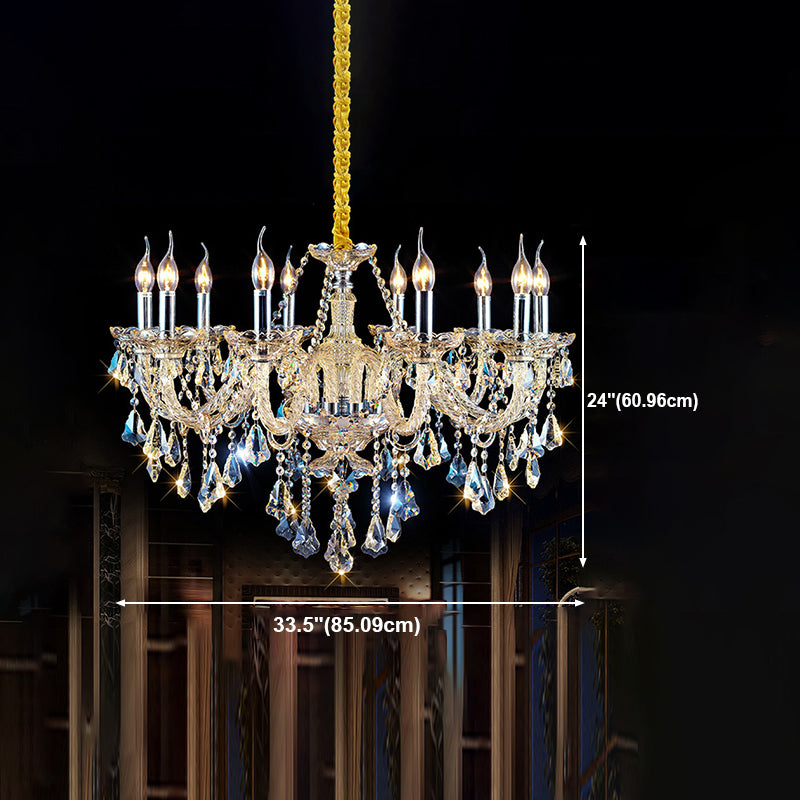 Nordic Style Chandelier Light Crystal Glass Pendant Light for Living Room