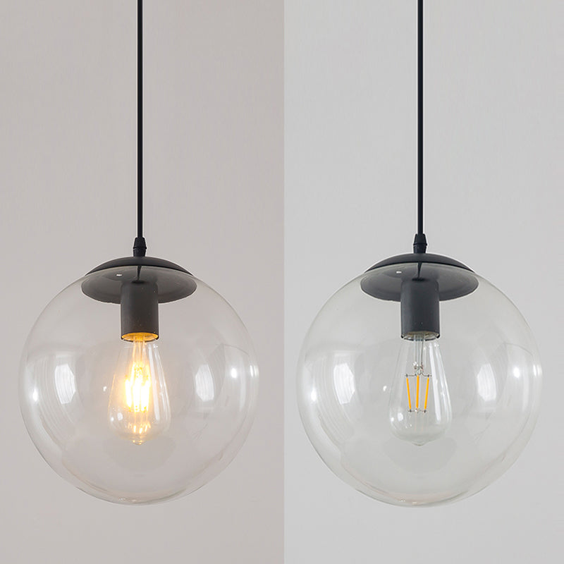 Boule de verre suspendue Light Modern Pendant Lighting Fixtures pour le salon