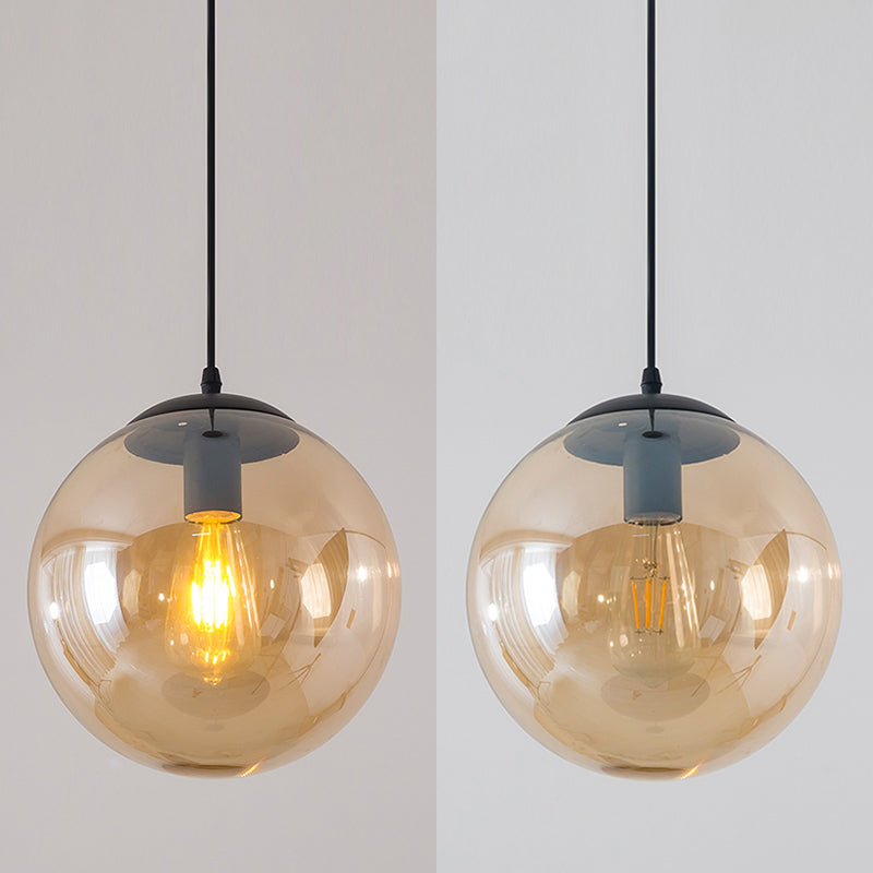 Boule de verre suspendue Light Modern Pendant Lighting Fixtures pour le salon