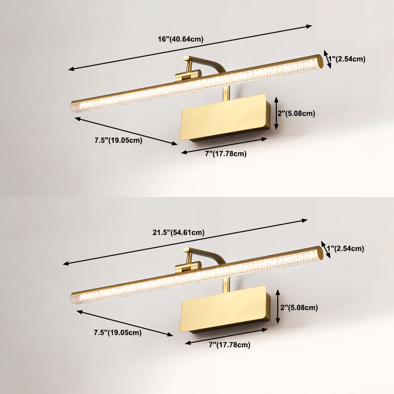 Luz de tocador LED lámpara de espejo de estilo modernista con sombra acrílica