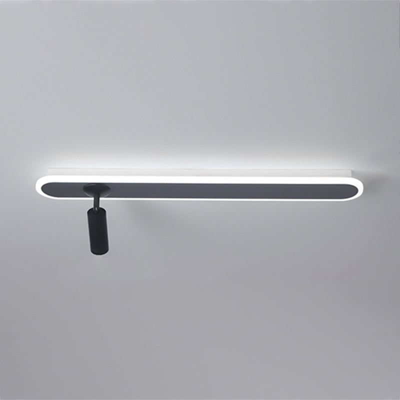 Cylindrical Shape LED Rail Ceiling Lamp Modern Iron Flush Mount for Living Room