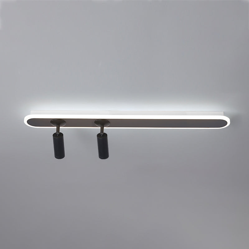 Cylindrical Shape LED Rail Ceiling Lamp Modern Iron Flush Mount for Living Room