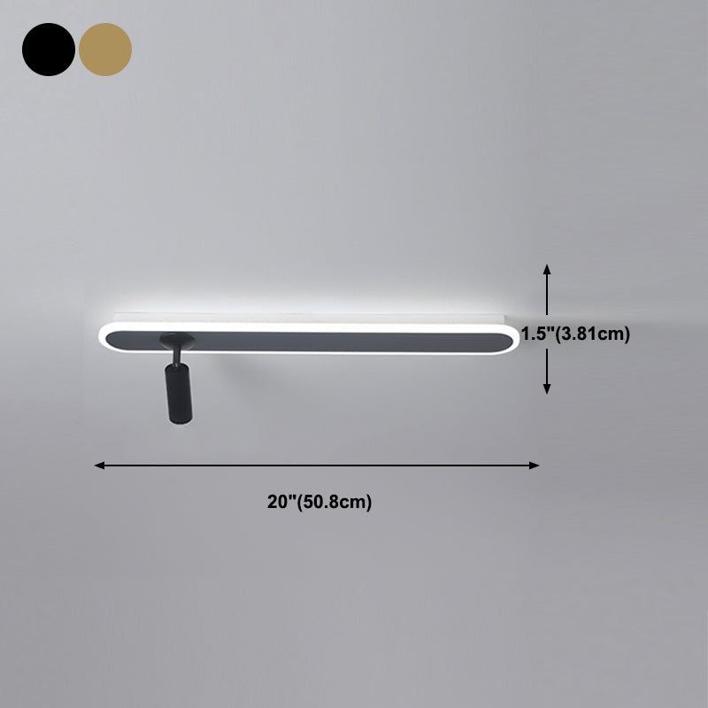 Cylindrical Shape LED Rail Ceiling Lamp Modern Iron Flush Mount for Living Room