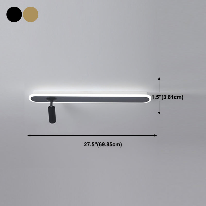 Cylindrical Shape LED Rail Ceiling Lamp Modern Iron Flush Mount for Living Room