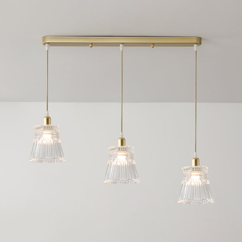 Bar Hanging Pendant Light Vintage Glass Ceiling Pendant Light with 3 Lights