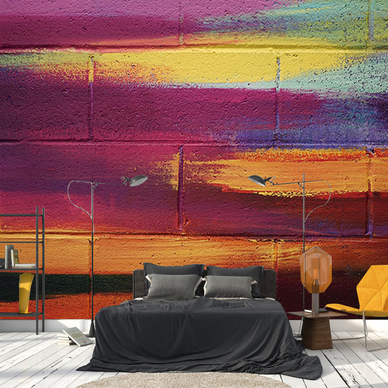 Brick Wall Photography Mural Wallpaper Environment Friendly Living Room Wall Mural