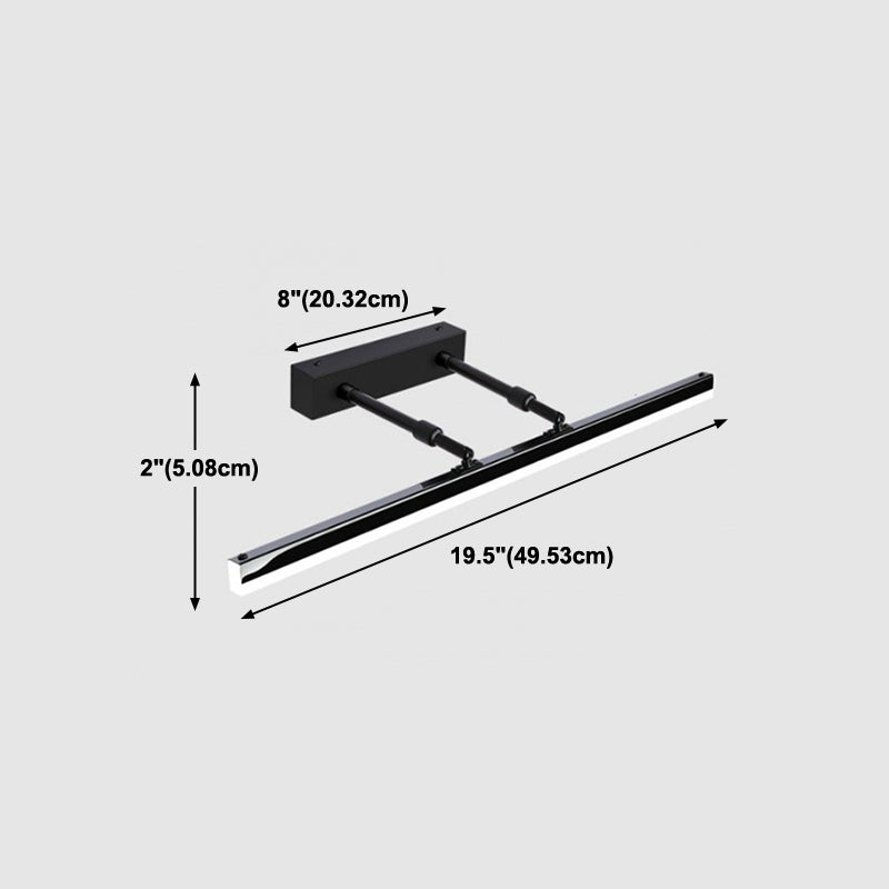 Lámparas de pared lineal de estilo moderno 1 Metal 1 luces de espejo LED de luz