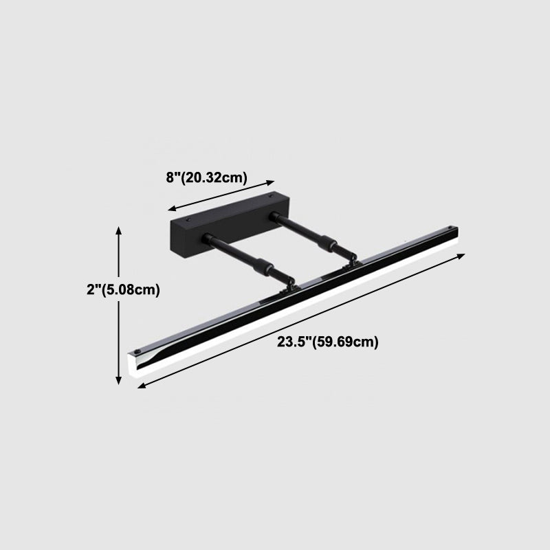 Lámparas de pared lineal de estilo moderno 1 Metal 1 luces de espejo LED de luz