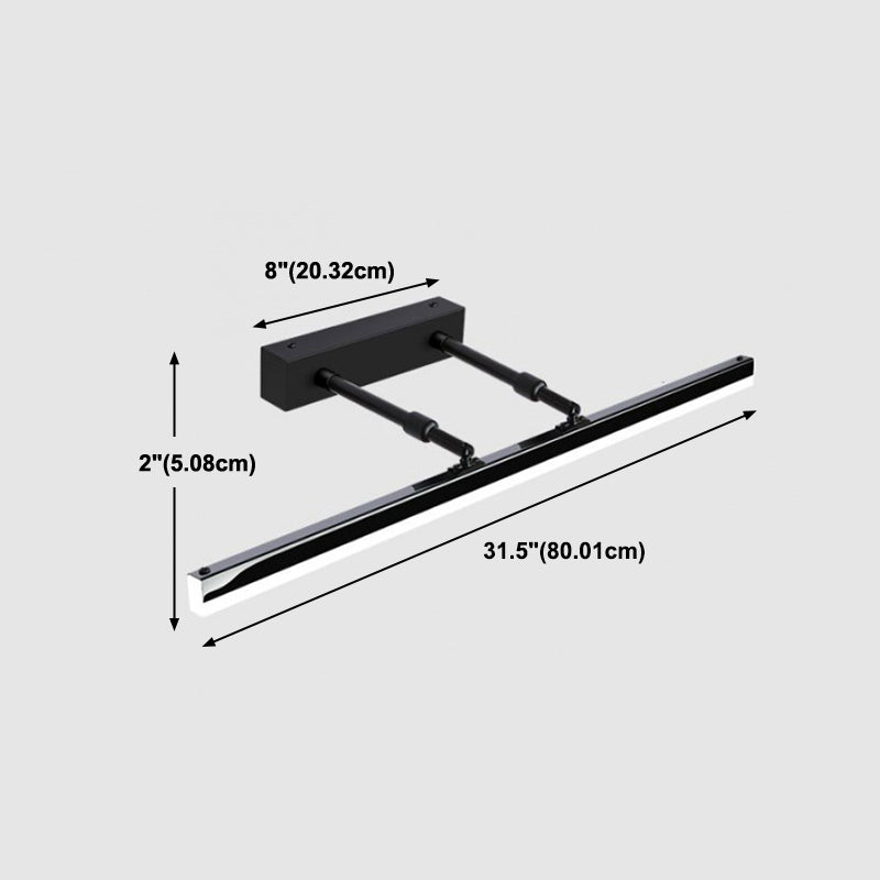 Lámparas de pared lineal de estilo moderno 1 Metal 1 luces de espejo LED de luz