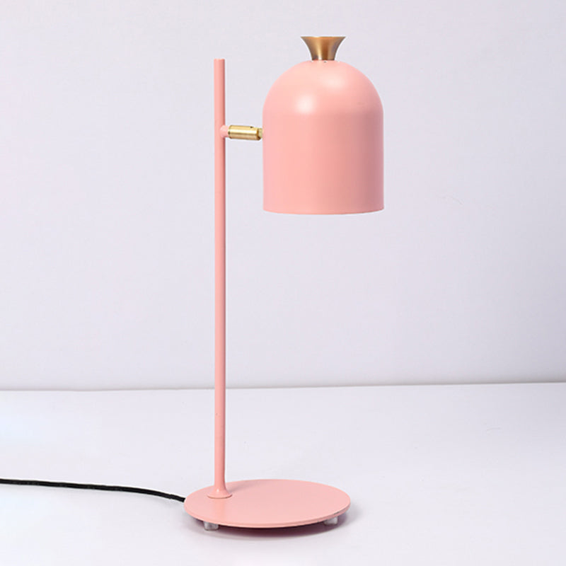 Metal Shaded Night Table Lamp Minimalist-Style Table Light for Bedside