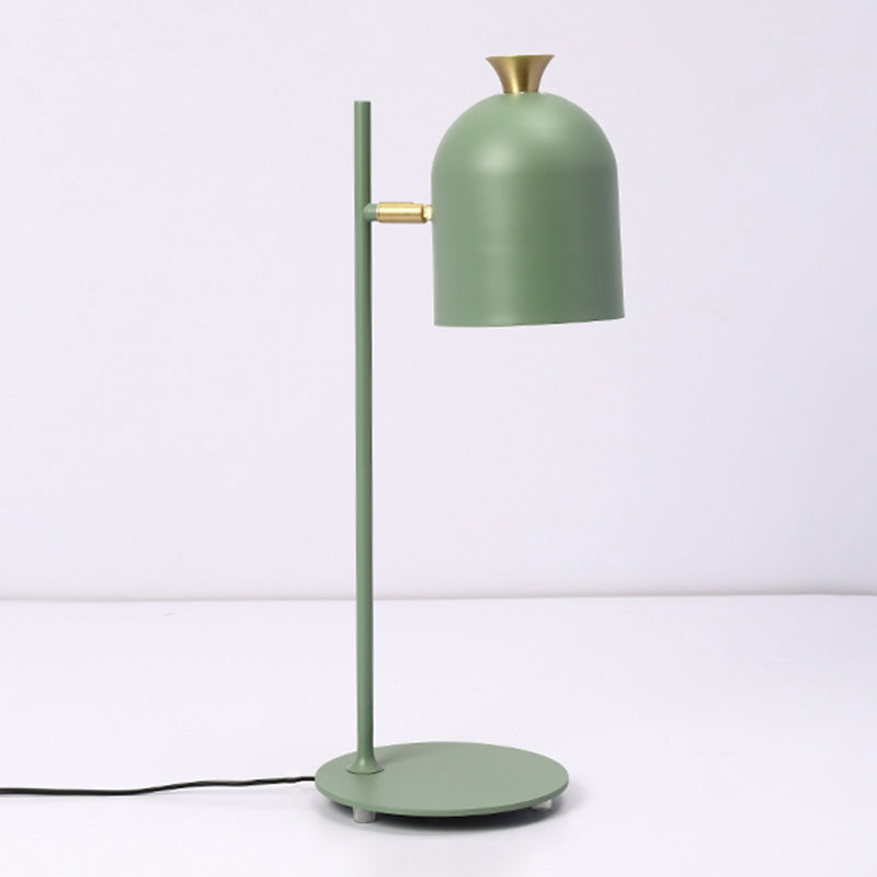 Metal Shaded Night Table Lamp Minimalist-Style Table Light for Bedside