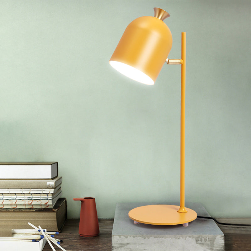 Metal Shaded Night Table Lamp Minimalist-Style Table Light for Bedside