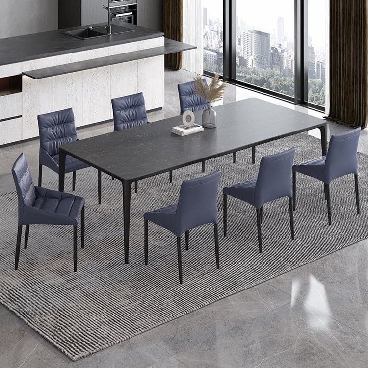 Rectangle Shape Dining Table Industrial Sintered Stone  Table with 4 Legs