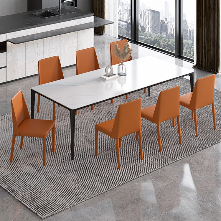 Rectangle Shape Dining Table Industrial Sintered Stone  Table with 4 Legs