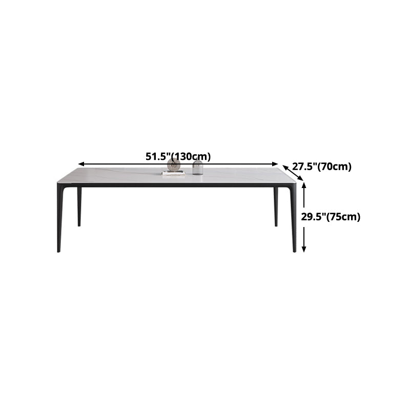 Rectangle Shape Dining Table Industrial Sintered Stone  Table with 4 Legs