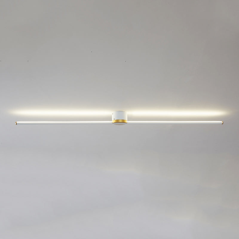 Metal Linear Shape Flush Ceiling Light Modern Style 1 Light Flush Ceiling Light Fixtures