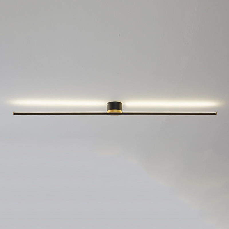 Metal Linear Forme Flush plafonnier style moderne 1 lumière luminaire de plafond luminaires