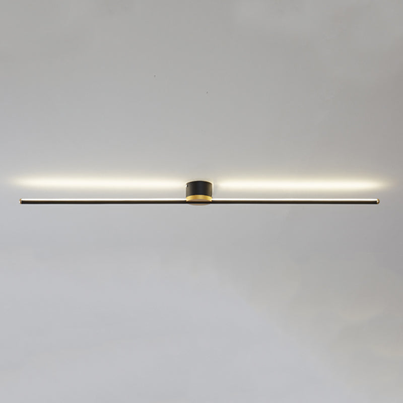 Metal Linear Shape Flush Ceiling Light Modern Style 1 Light Flush Ceiling Light Fixtures