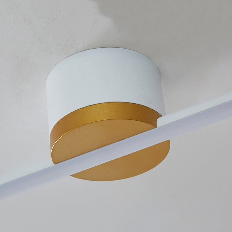 Metalen lineaire vorm spoelplafondlicht moderne stijl 1 licht spoel plafond verlichtingsarmaturen