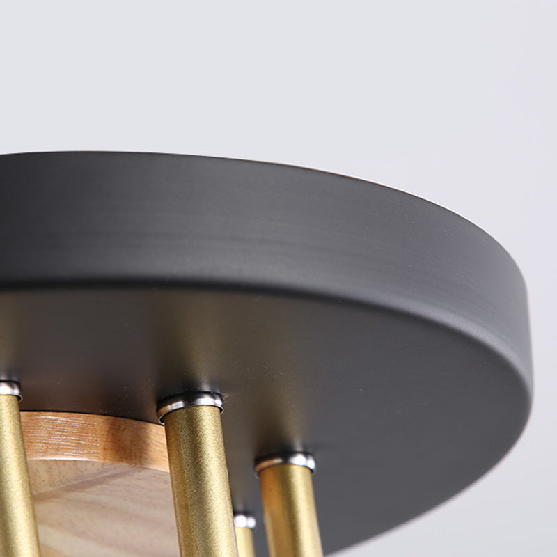 Sfera contemporanea a filo lampada a filo vetro a sfioramento del soffitto in nero