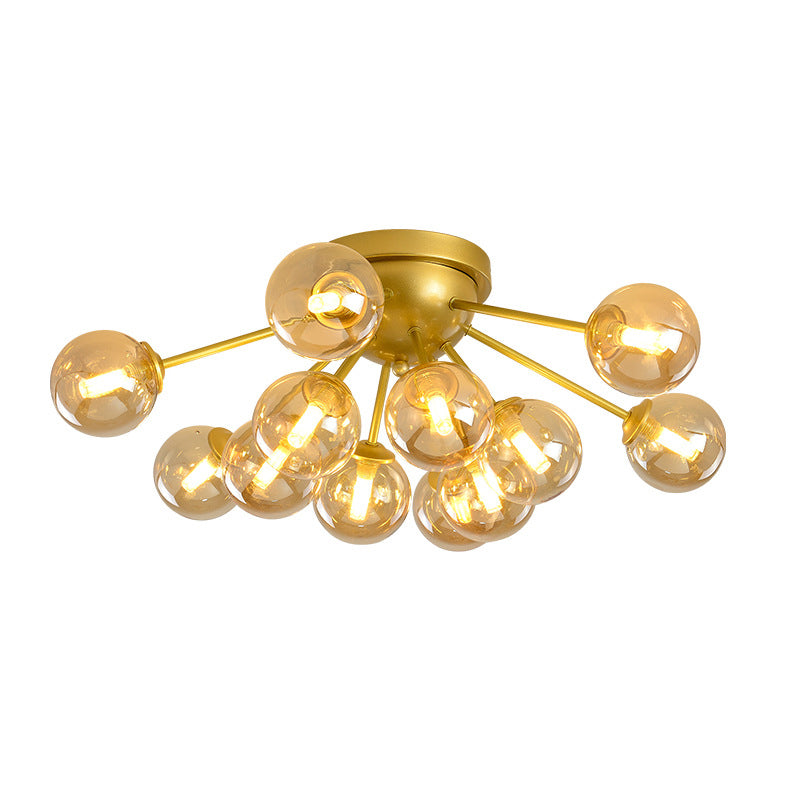 Contemporary Sphere Flush Light Fixture Glass Flush Mount Ceiling Fixture