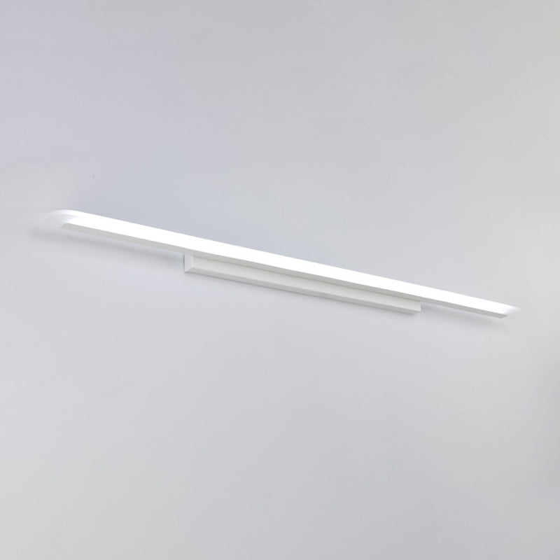 1 accesorios de iluminación de tocador lineal de luz luces de espejo de metal de estilo moderno en blanco