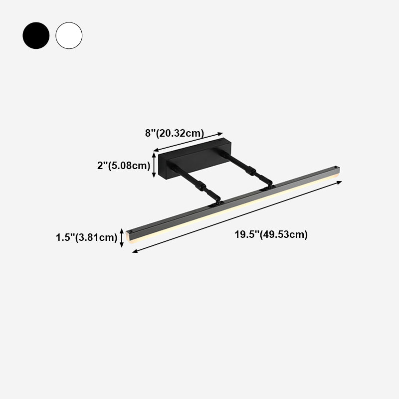 1 accesorios de iluminación de tocador de tubo de luz luces de espejo de metal de estilo moderno