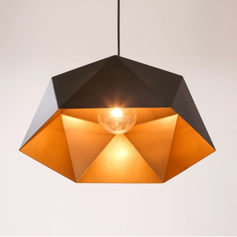 Ciotola illuminazione appesa in stile industriale metallo 1 lampada a sospensione leggera per letto