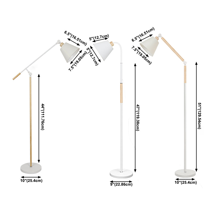 Geometrische vorm metalen vloerlicht moderne stijl 1-licht vloerlichtarmaturen