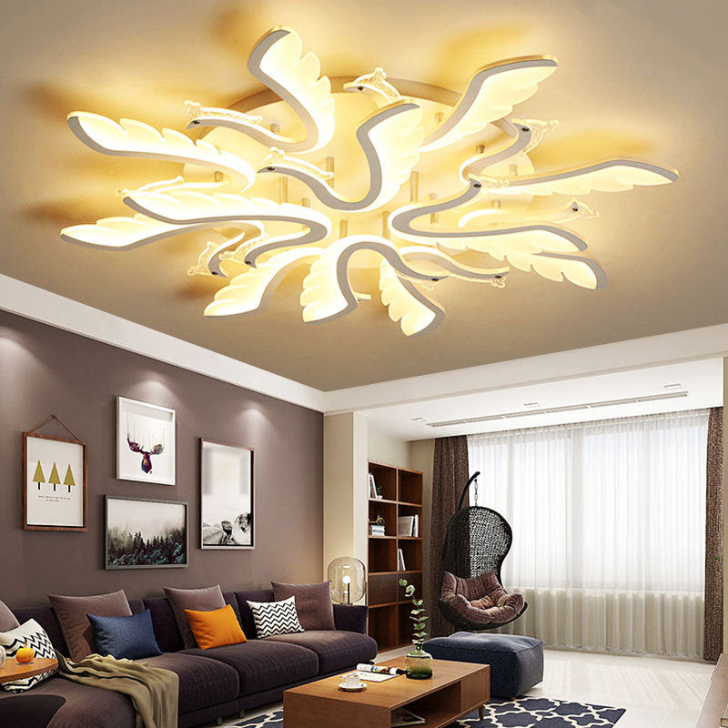 Simplicità di illuminazione semi -monte moderna LED vicino alla lampada a soffitto con acrilico ombreggiato