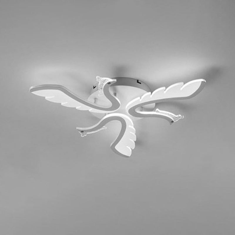 Modern Semi Mount Lighting Simplicity LED Close to Ceiling Lamp with Acrylic Shaded