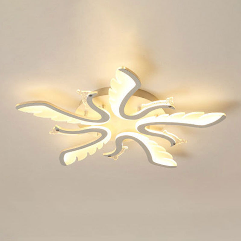 Simplicità di illuminazione semi -monte moderna LED vicino alla lampada a soffitto con acrilico ombreggiato