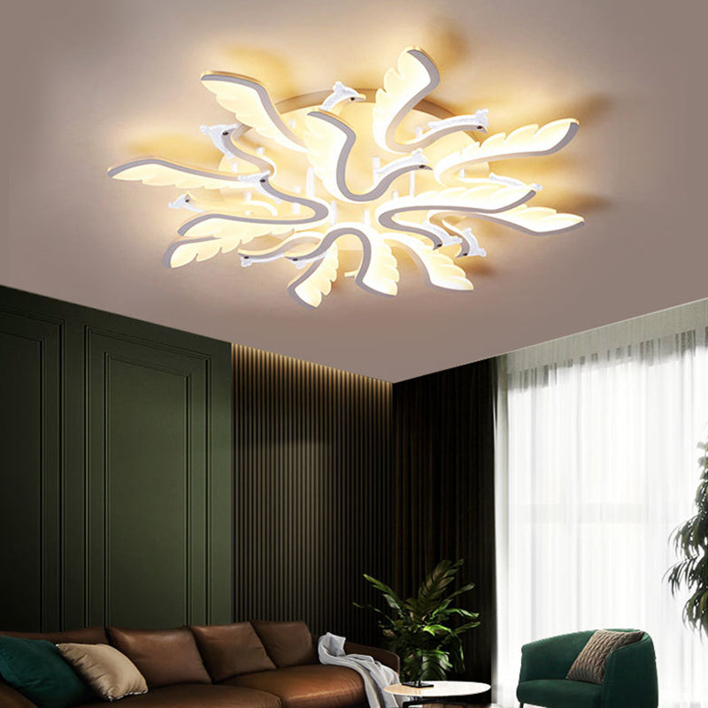 Simplicità di illuminazione semi -monte moderna LED vicino alla lampada a soffitto con acrilico ombreggiato