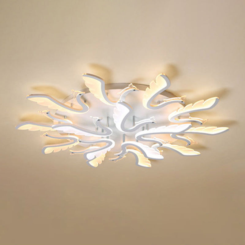 Simplicità di illuminazione semi -monte moderna LED vicino alla lampada a soffitto con acrilico ombreggiato