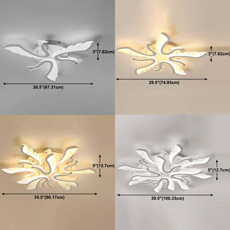 Moderne Semi -Mount -Beleuchtung Einfachheit LED LED in der Nähe der Deckenlampe mit Acrylschatt