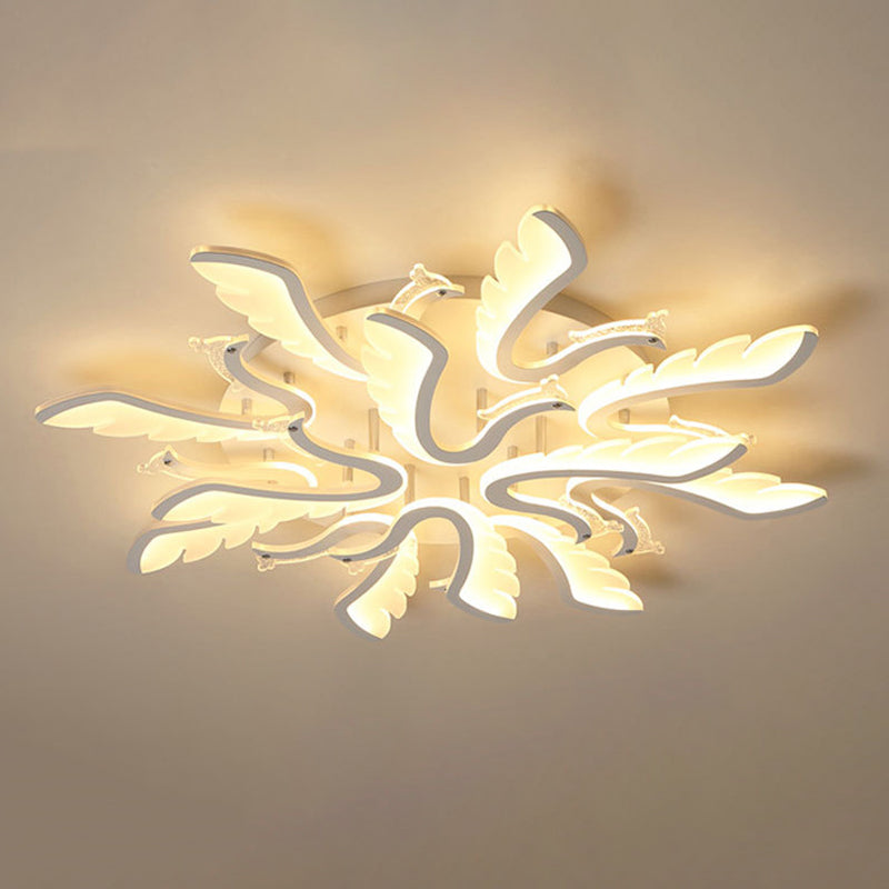 Simplicità di illuminazione semi -monte moderna LED vicino alla lampada a soffitto con acrilico ombreggiato