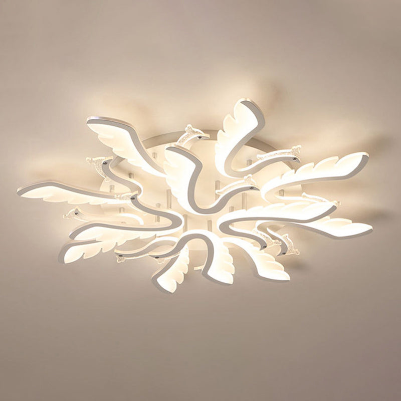 Simplicità di illuminazione semi -monte moderna LED vicino alla lampada a soffitto con acrilico ombreggiato