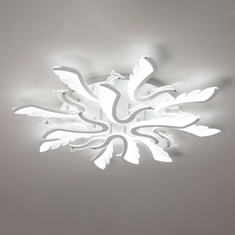 Modern Semi Mount Lighting Simplicity LED Close to Ceiling Lamp with Acrylic Shaded