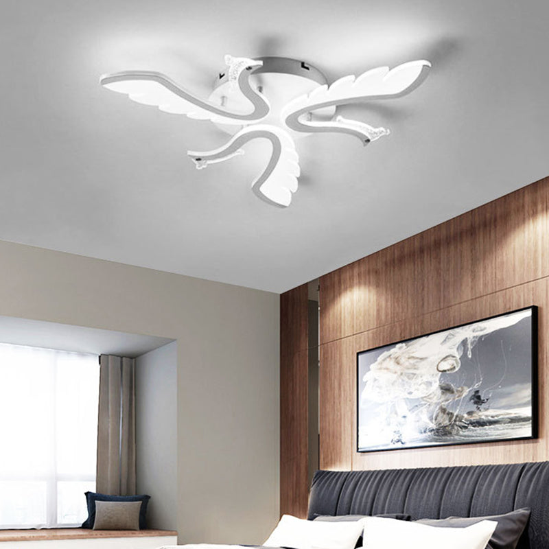 Modern Semi Mount Lighting Simplicity LED Close to Ceiling Lamp with Acrylic Shaded